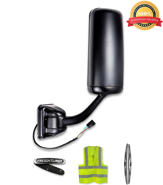 Heated Door Side Mirror Black Driver 2008-2017 Freightliner Cascadia 125 113