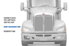 Fog Light Bezel Chrome Plastic & Fog Light Passenger Kenworth T660