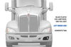 Fog Light Bezel Black Plastic & Fog Light Driver Kenworth T660