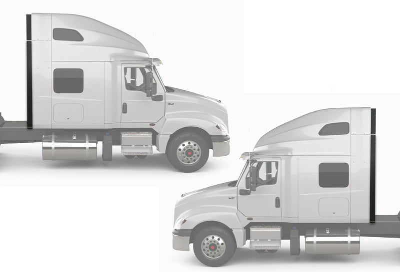 Cab Trim Moldings, Roof Extensions and Lower Fairing Extensions Set International LT625