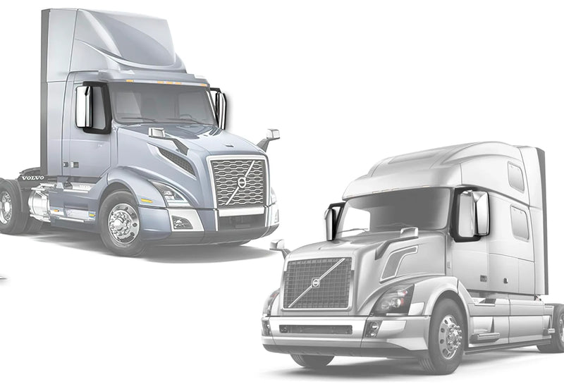 Side View Door Mirrors Power Heated Chrome Set Volvo 2004+ VNL VNM VNX