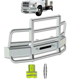 Grille Bumper Herd Defender Guard Satin 1992-2004 Freightliner FL80