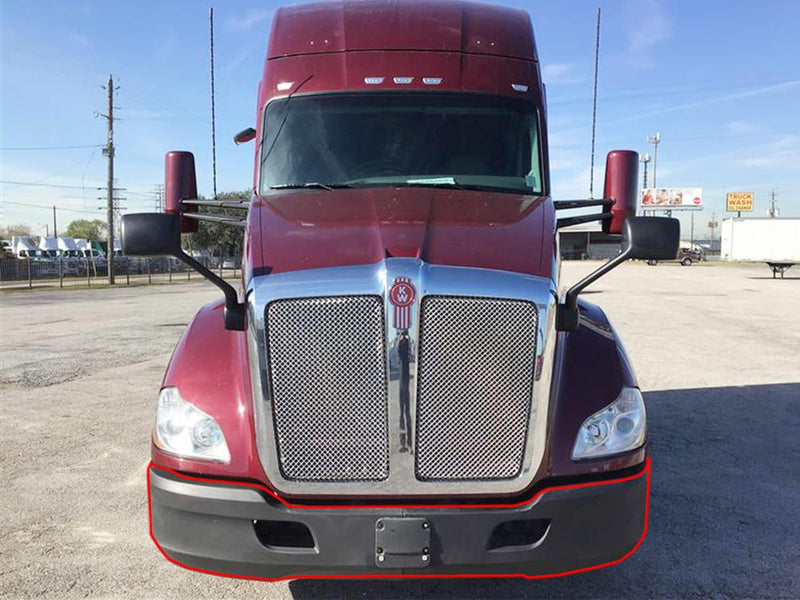 Bumper Extension Corners Black Plastic Set Kenworth T680