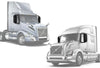 Side View Door Mirrors Power Heated Black Set Volvo 2004+ VNL VNM VNX