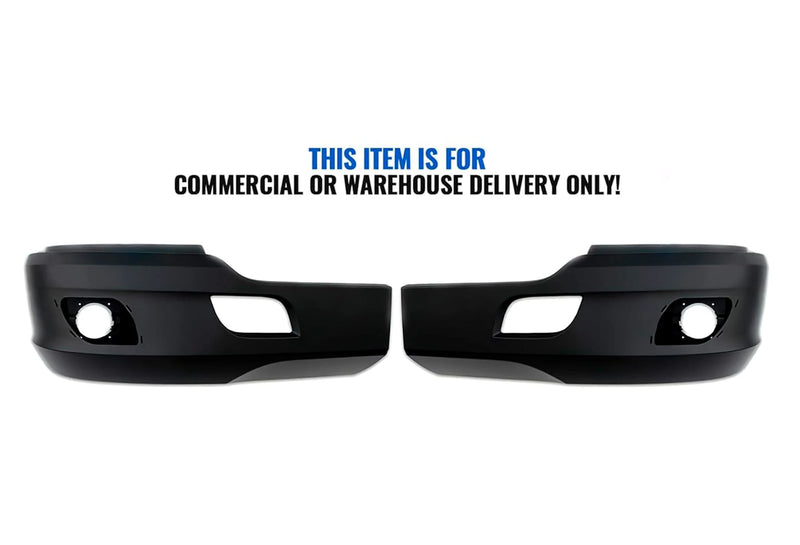 Bumper Corners With Fog Hole Plastic Black Set Kenworth T680