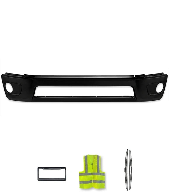 Center Bumper with Fog Light Hole Paint Black 2018+ Volvo VNR
