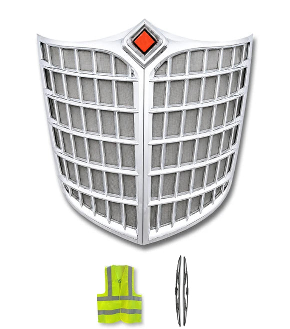 Chrome Grille with Bug Screen Complete Assembly International