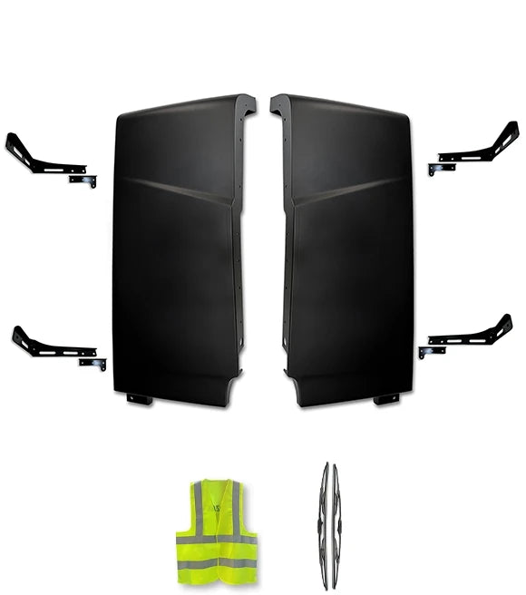 Cabin Fairing Upper Air Deflectors with Brackets Set 2025 2026 Volvo VNL New