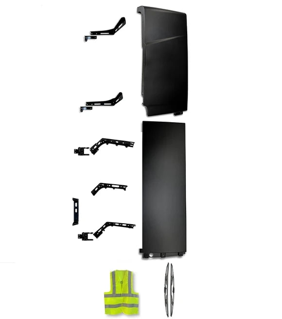 Cabin Fairing Upper and Lower Air Deflectors with Brackets Driver 2025 2026 Volvo VNL New