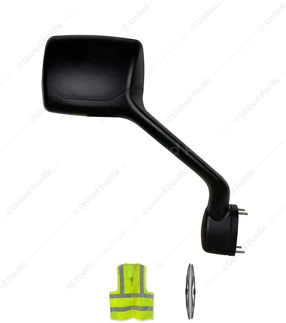 UNITED PACIFIC 42841 Black Hood Mirror For 2013-2021 Kenworth T680 Passenger Side