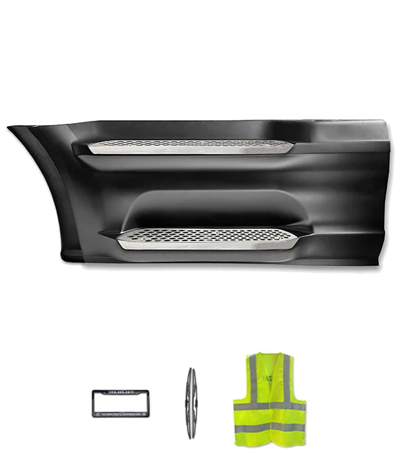 Front Step Side Panel w/Bracket, Upper & Lower Metal Steps, Extension Driver 2022+ Peterbilt 579
