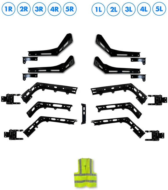 Upper & Lower Cab Fairing Support Brackets with Hinges Full Set 2025 2026 Volvo VNL New