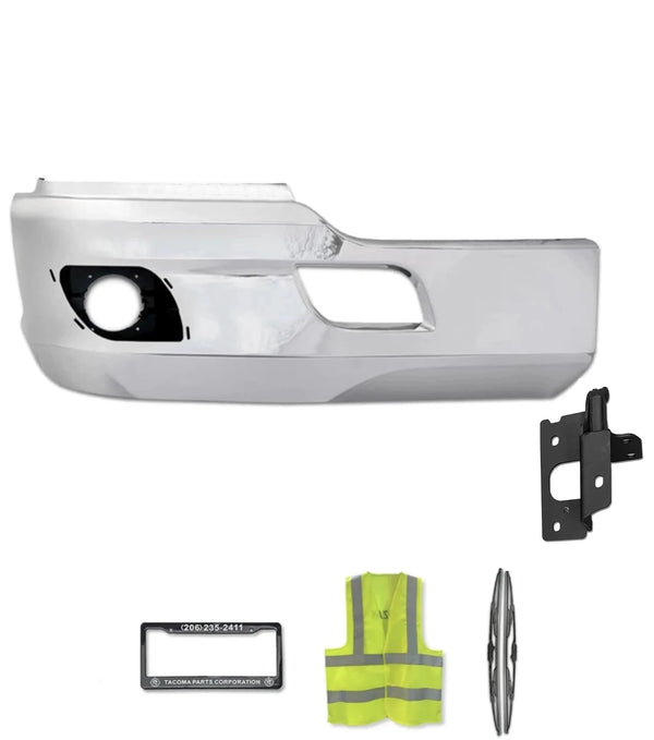 Bumper Corner With Fog Hole Plastic Chrome Passenger Kenworth T680