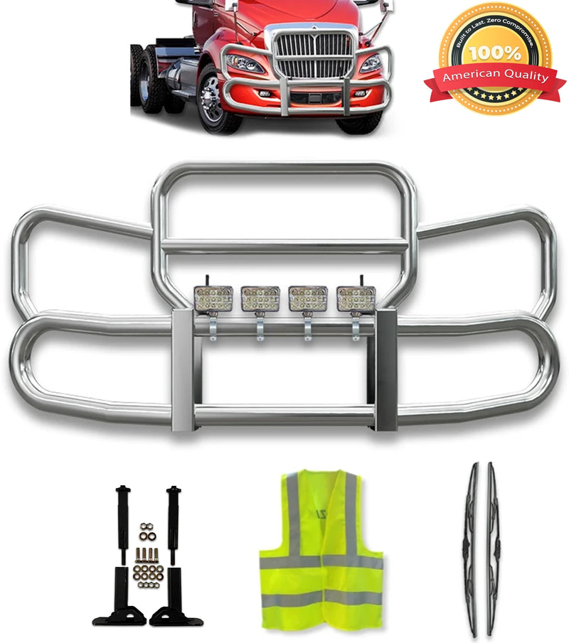 Front Steel Grille Deer Guard Herd 300 2017-2024 International RH