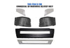Bumper Plastic No Fog Hole and Chrome Trim Set 2016-2017 Volvo VNL
