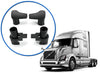 Front Chassis Fairing Handle Panel Brackets 4 Pcs Set 2004-2017 Volvo VNL