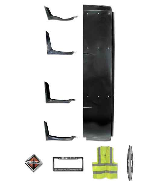 Lower Wind Fairing Cab Extender Plastic w/Brackets Set Driver Side International LT625