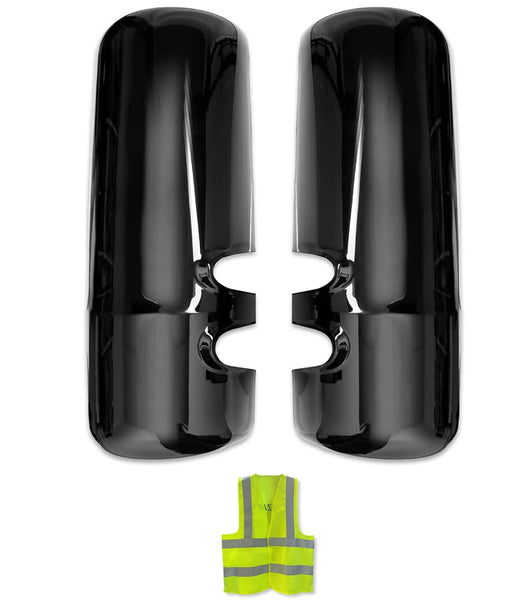 Door Mirror Covers Black Set Kenworth T680 T880