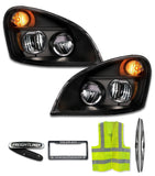 Headlight LED Black Set 2008-2017 Freightliner Cascadia 125 113
