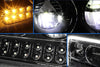 Headlight Black LED DRL Sequential Turn Signal Driver 2019-2022 Kenworth W990
