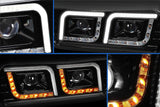 Headlight LED DRL Dual Black Driver Freightliner Classic