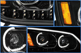 Headlights LED Black with Turn Signal Dual Set 2008-2018 Kenworth T660