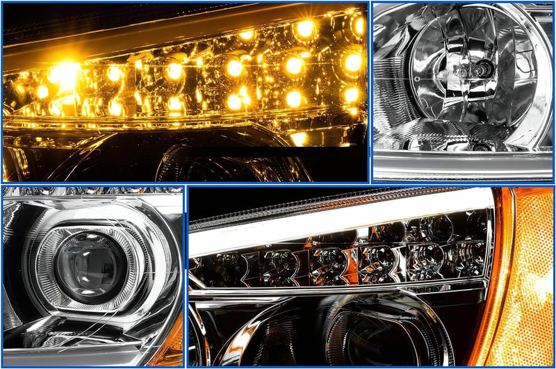 Headlights LED Bar Turn Signal Chrome Set 2008-2016 KW T660 T700