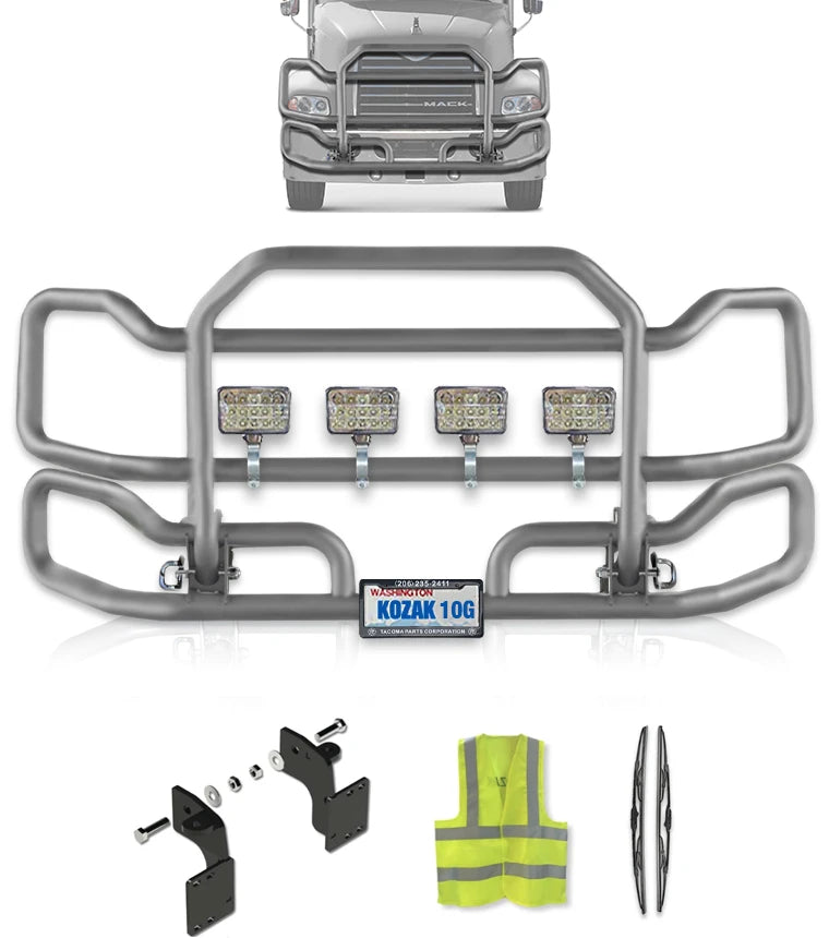 Front Grey Grille Guard Large 1999-2003 Mack CX