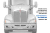 Fog Light Bezels Chrome Plastic & Black Full LED Fog Lights Set Kenworth T660