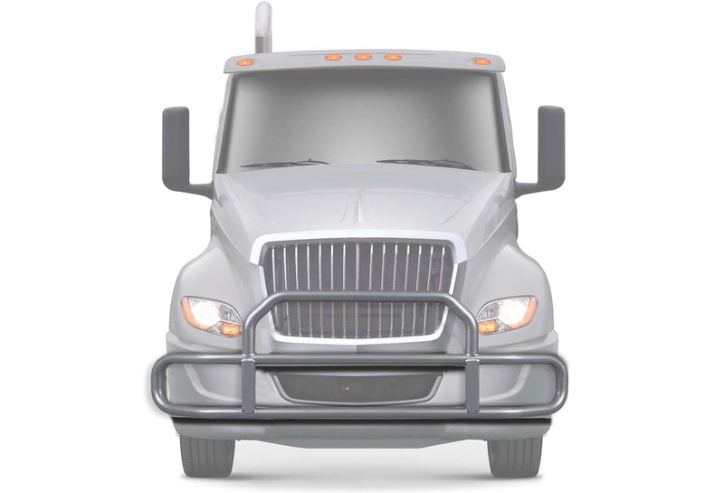 Gray Front Grille Deer Moose Bumper Guard 2018+ International LT LT625 (plastic bumper)