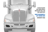 Fog Light Bezels Black Plastic & Black Full LED Fog Lights Set Kenworth T660