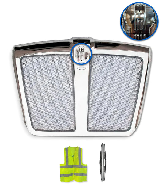 Grille Frame with Bug Screen Chrome (Minor cosmetic flaw) 2013-2021 Kenworth T680