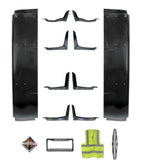 Lower Wind Fairing Cab Extender Plastic w/Brackets Set International LT625