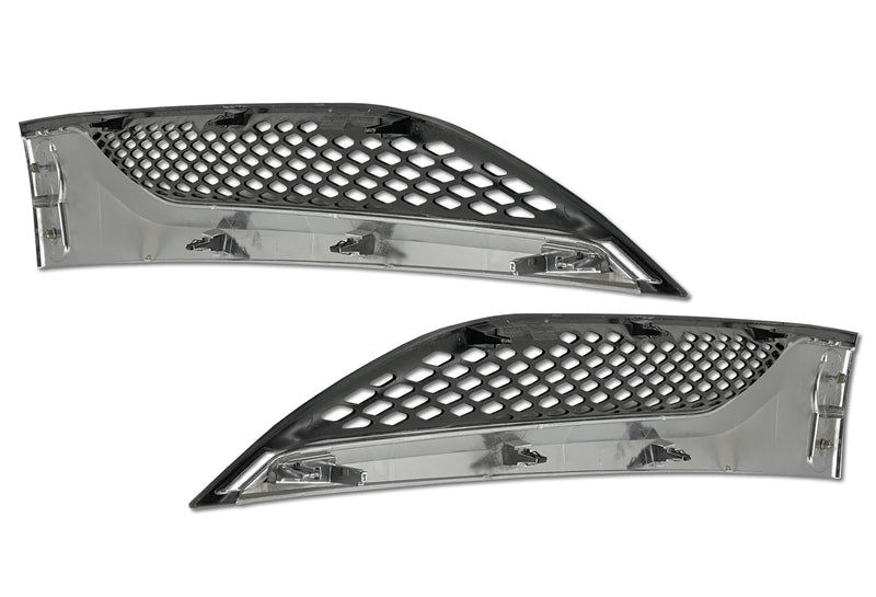 Side Hood Grilles Vent Trim Chrome Set 2022+ Kenworth T680 Next Gen