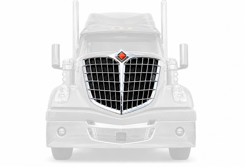 Chrome Grille with Bug Screen Complete Assembly International Lonestar