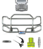 Kozak Chrome Front Grille Guard Large Freightliner Cascadia - 