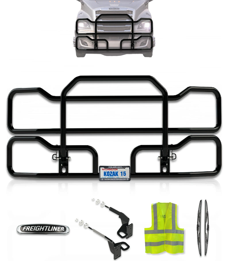 Front Grille Guard Black 2018+ Freightliner Cascadia 126 116