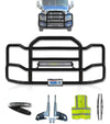Grille Guard Large Black with Lights 2008-2017 Freightliner Cascadia 125 113