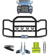 Grille Guard Large Black with Lights 2008-2017 Freightliner Cascadia 125 113