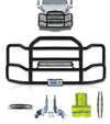 Grille Guard Large Black with Lights 2018+ Freightliner Cascadia 126 116