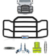 Grille Guard Large Black with Lights 2018+ Freightliner Cascadia 126 116