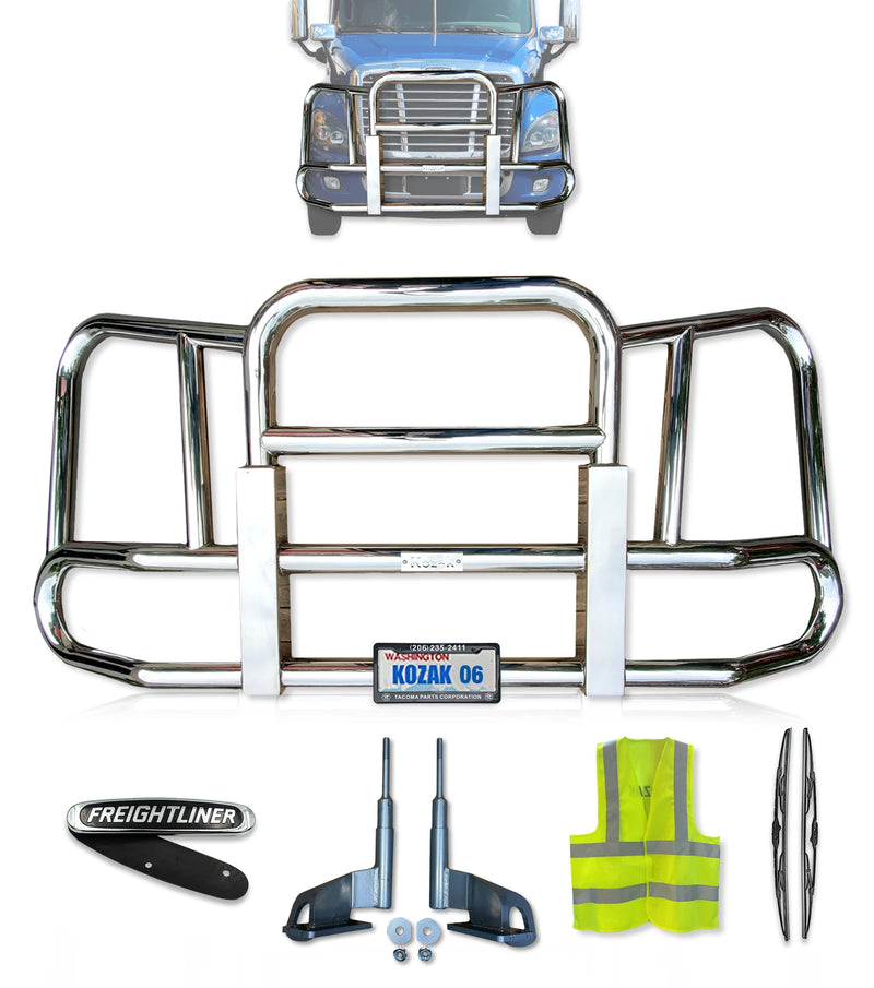 Front Grille Guard Chrome 2008-2017 Freightliner Cascadia (No Radar) 125 113
