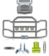 Grille Guard Large Chrome with Lights 2018+ Freightliner Cascadia 126 116