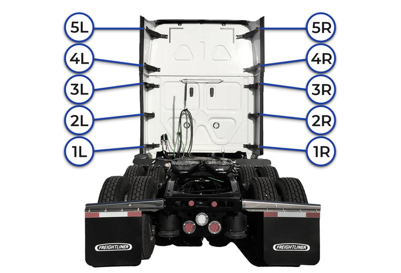 Cabin Fairings and Brackets Set 14 Pcs 2008-2016 Freightliner Cascadia 125