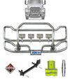 Front Grille Guard Large Chrome International LT LT625 (plastic bumper)