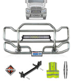 Front Grille Guard Large Chrome 2008+ International ProStar (plastic bumper)