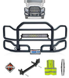 Front Grille Guard Large Black 2008+ International ProStar (plastic bumper)