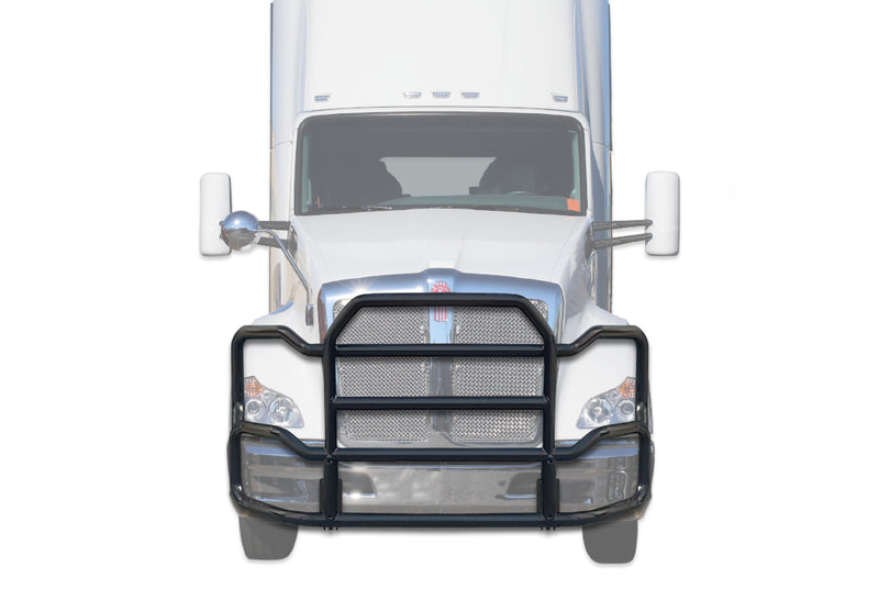 Grille Guard Large Black with Lights 2012-2021 Kenworth T680 No Fog