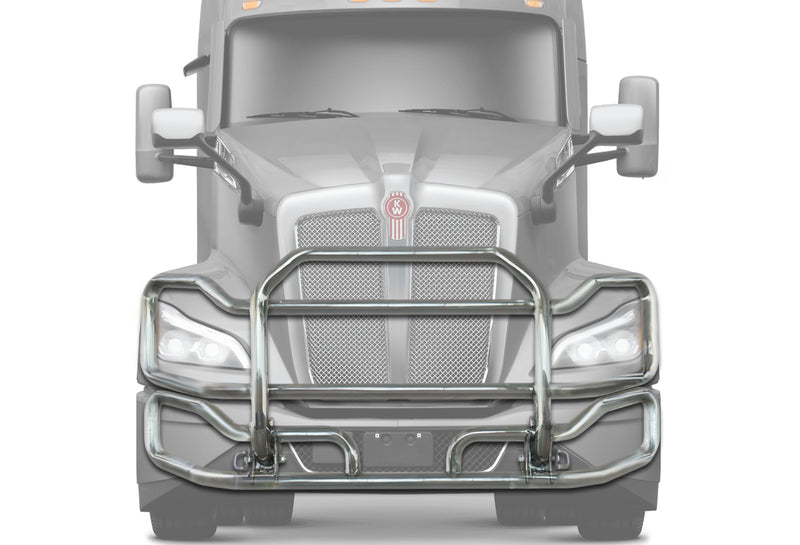 Front Grille Guard Large Chrome 2022+ Kenworth T680 No Fog