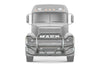 Front Grille Guard Large Chrome 2004+ Mack CH Set-Back